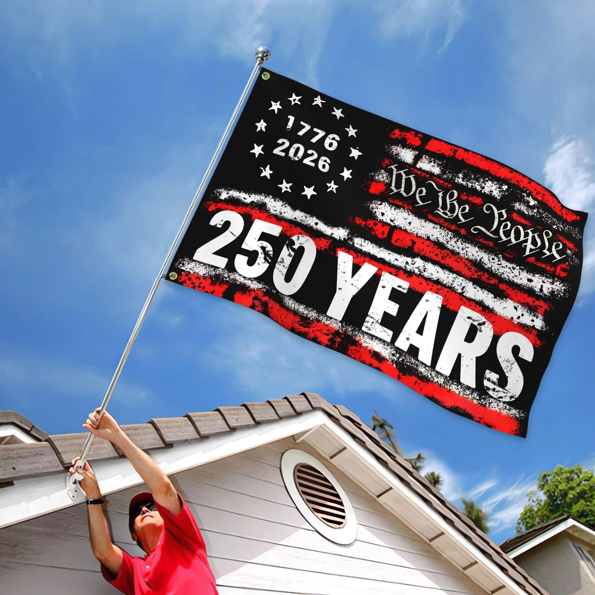 KNAPAL independence day flag display on porch or wall