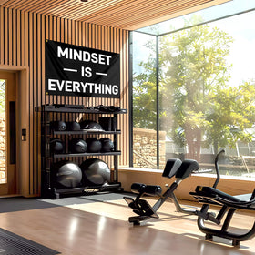 KNAPAL Mindset gym wall banner inspires workouts and consistency