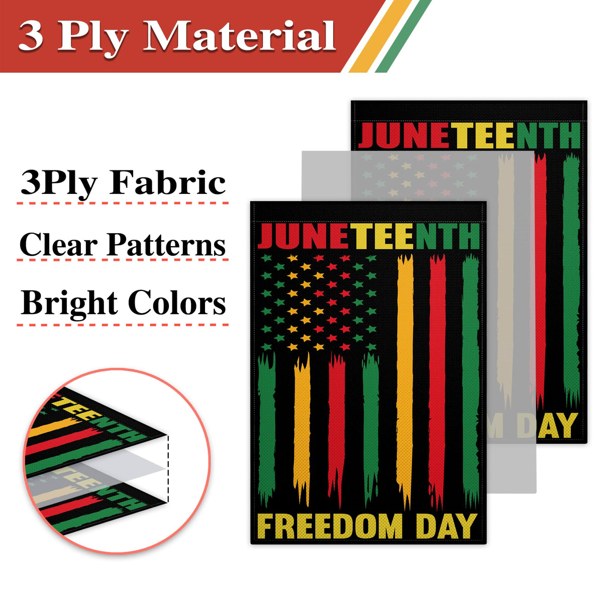 KNAPAL UV-resistant colors keep the flag bright in sun and weather