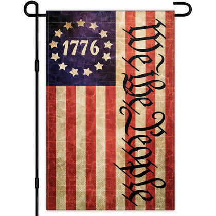KNAPAL We The People flag 12x18 outdoor display with weather resistance