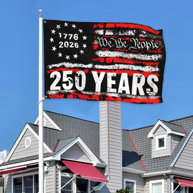 KNAPAL we the people flag double-sided for outdoor display with readable text