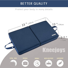 Kneejoys open knee pad providing generous support during gardening and chores.