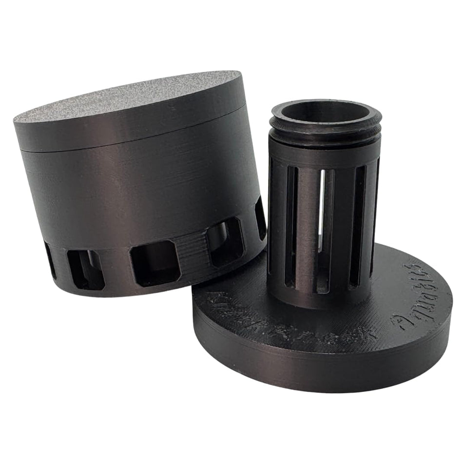 KnickKnack Aquatics snail trap front view shows compact fish-safe design for easy snail control.