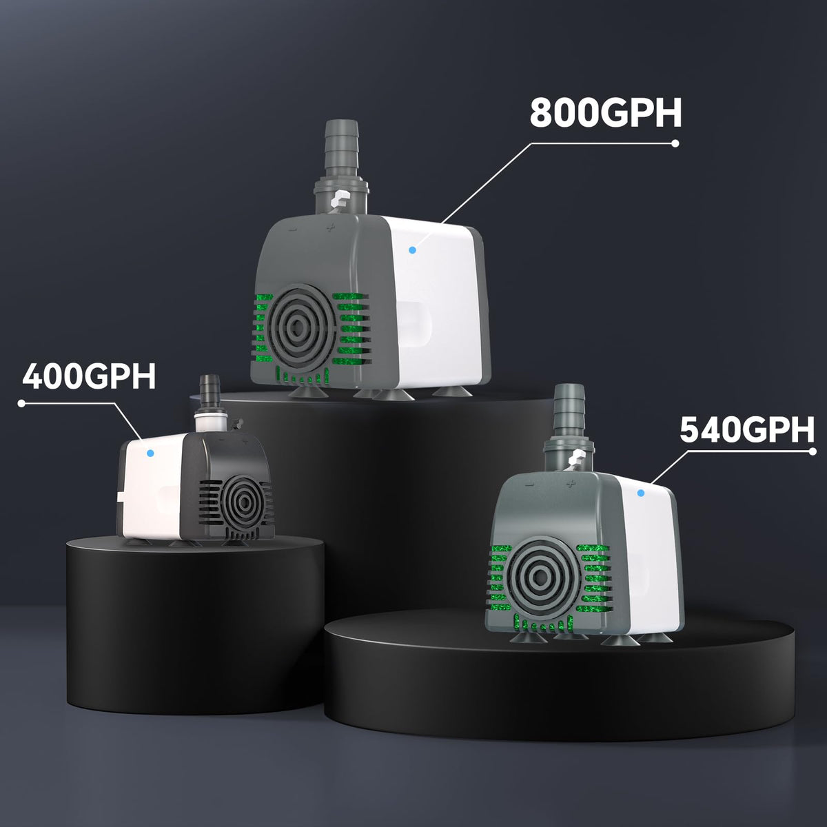 Knifel 540GPH pump with detachable design for easy cleaning.