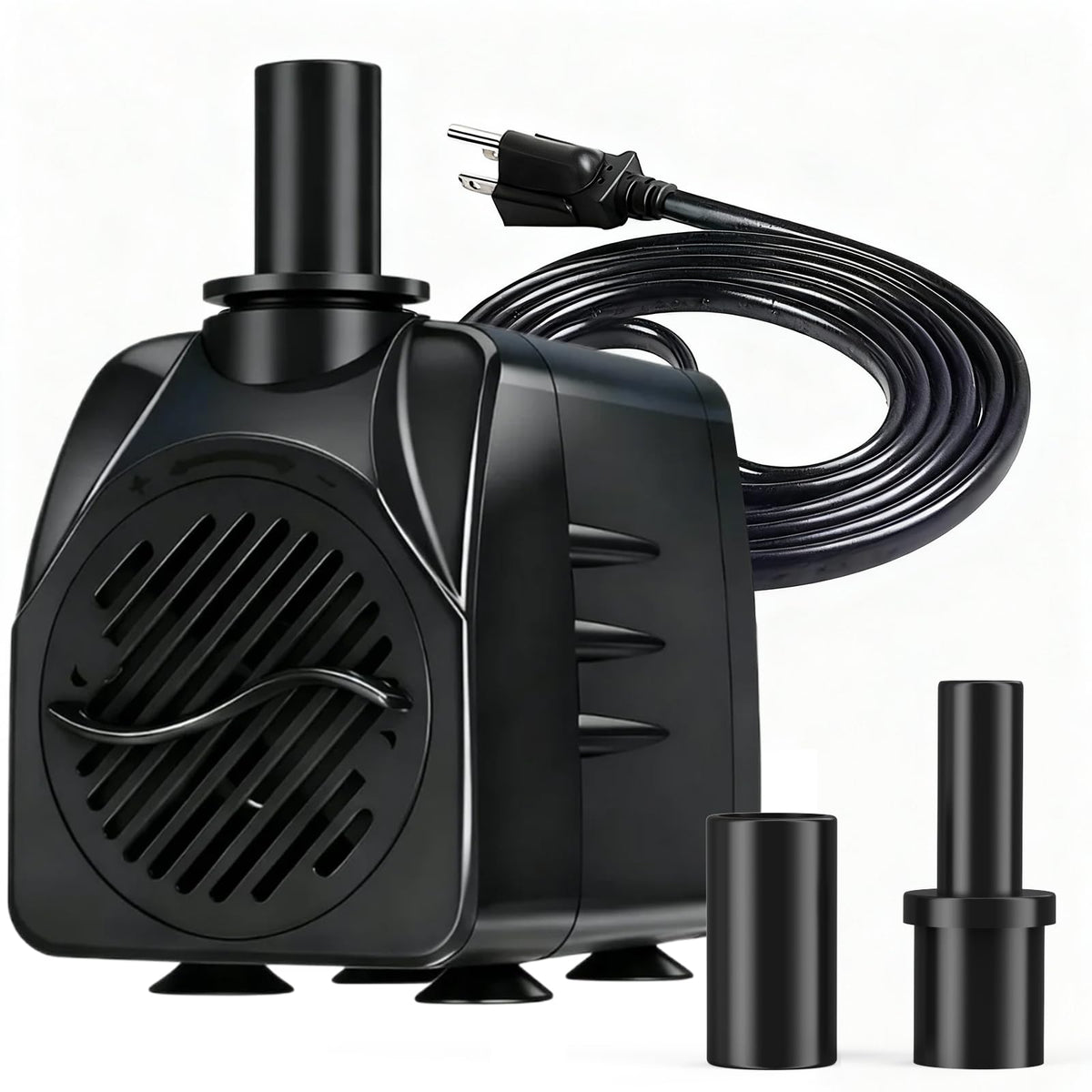 Knifel submersible pump with ultra-quiet motor for tranquil water features.