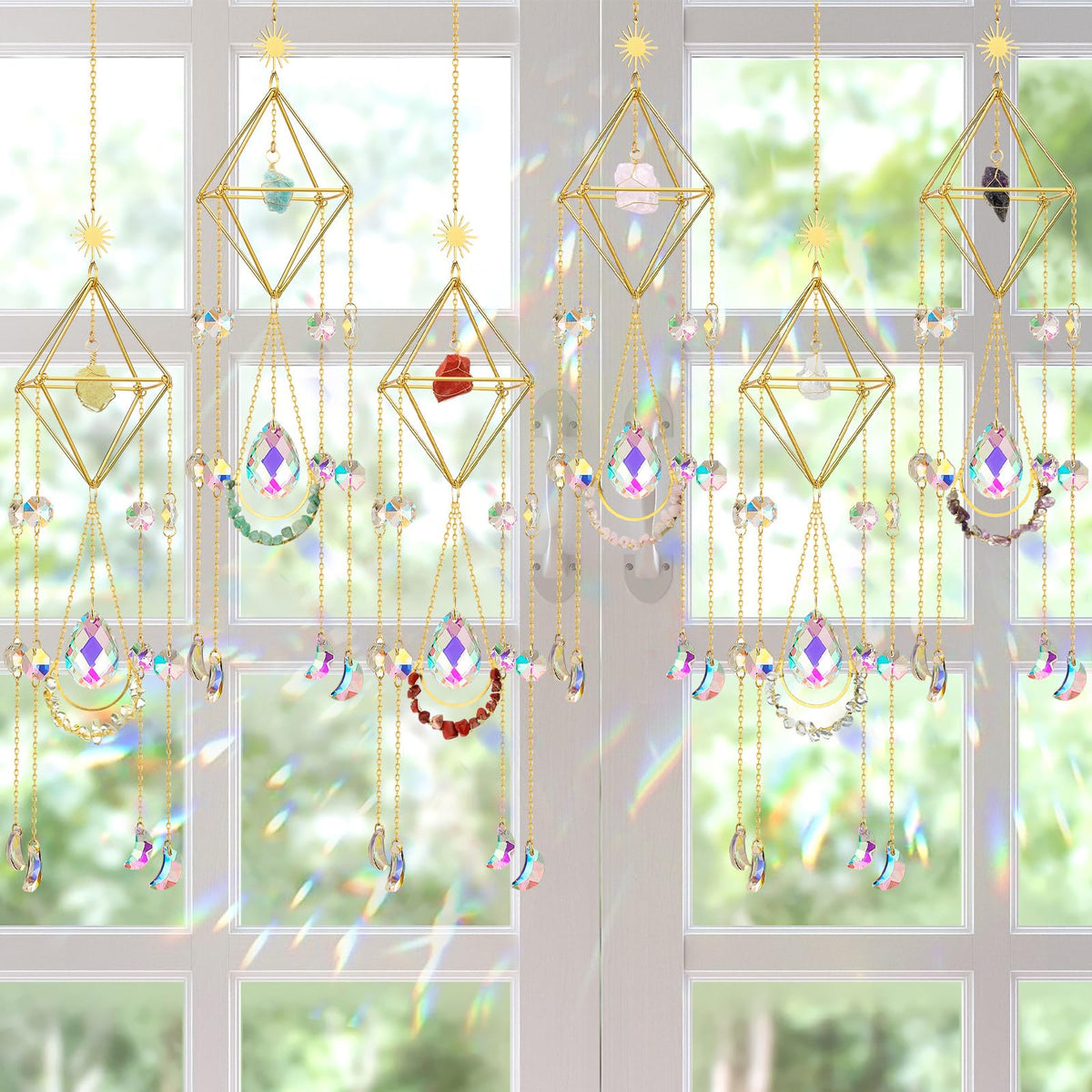 Knitgrip moon crystal beads for versatile DIY suncatchers and decor.