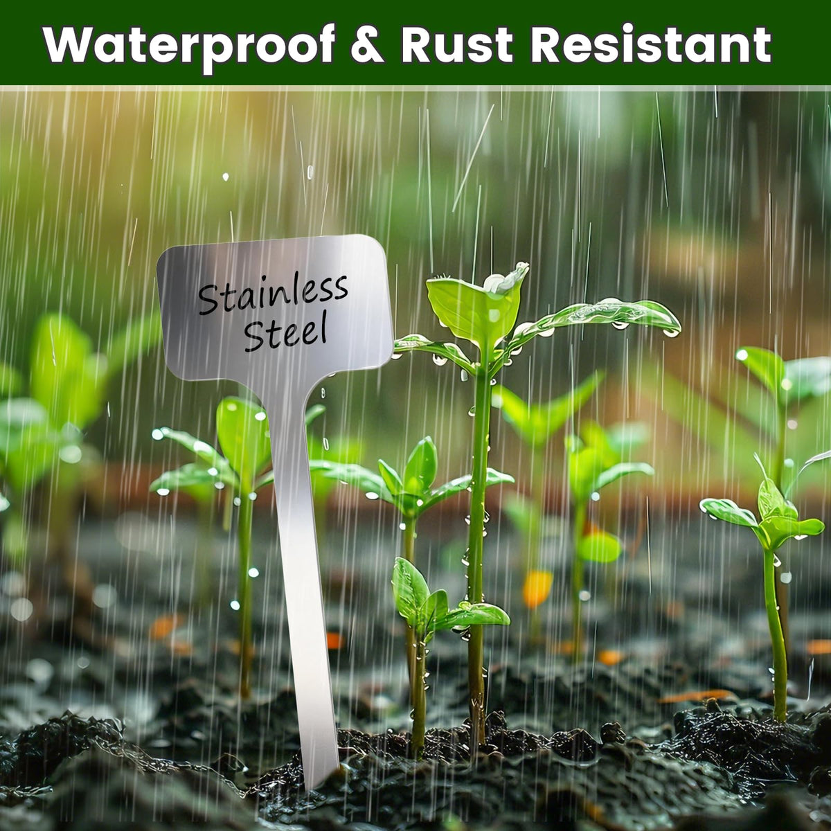 KNLLFolan durable plant markers stay steady in soil for accurate garden organization.