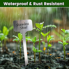 KNLLFolan durable plant markers stay steady in soil for accurate garden organization.