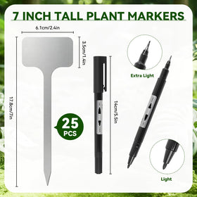 KNLLFolan garden marker in stainless steel ensures weatherproof labeling for pots.