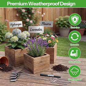 KNLLFolan packaging box with 25 garden markers ready to use