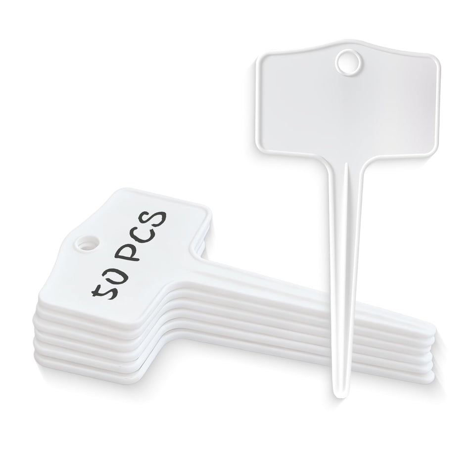 KNLLFolan plant labels in white for durable pot labeling.