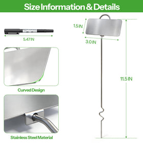 KNLLFolan stainless steel garden marker close-up showing sturdy rust resistance