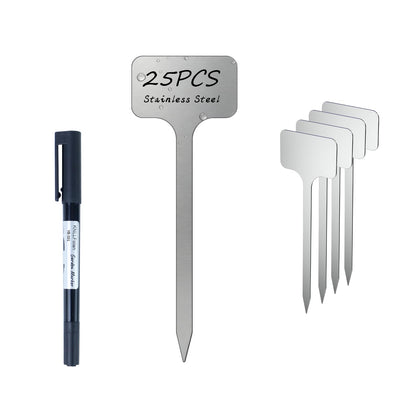 KNLLFolan stainless steel plant labels provide durable outdoor labeling for herbs and vegetables.