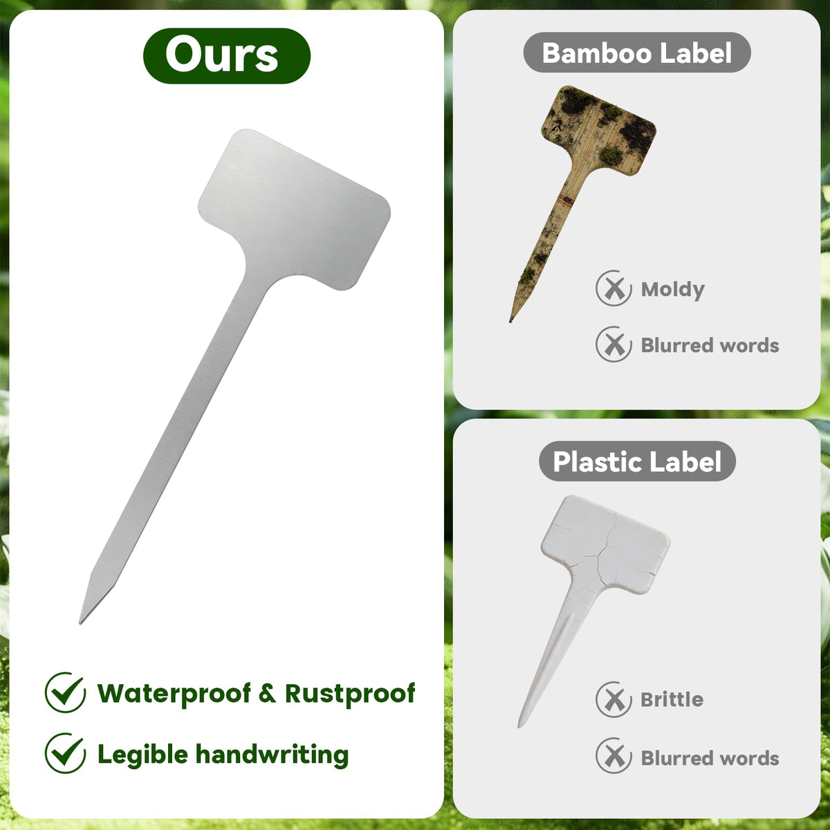 KNLLFolan weatherproof markers with included pen simplify quick plant labeling.