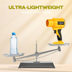 KNSKNS lightweight blower at 1.3 lb for effortless handling.