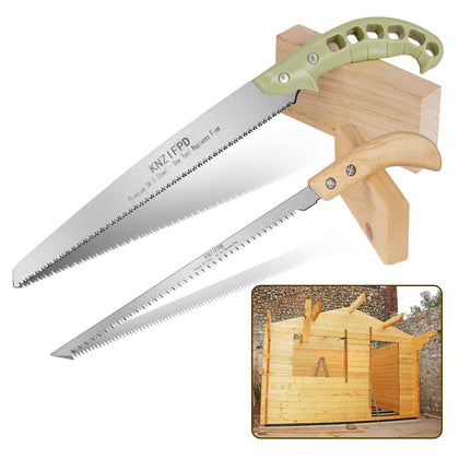 KNZIFPD pruning saw 9.45-inch curved blade for powerful branch pruning.