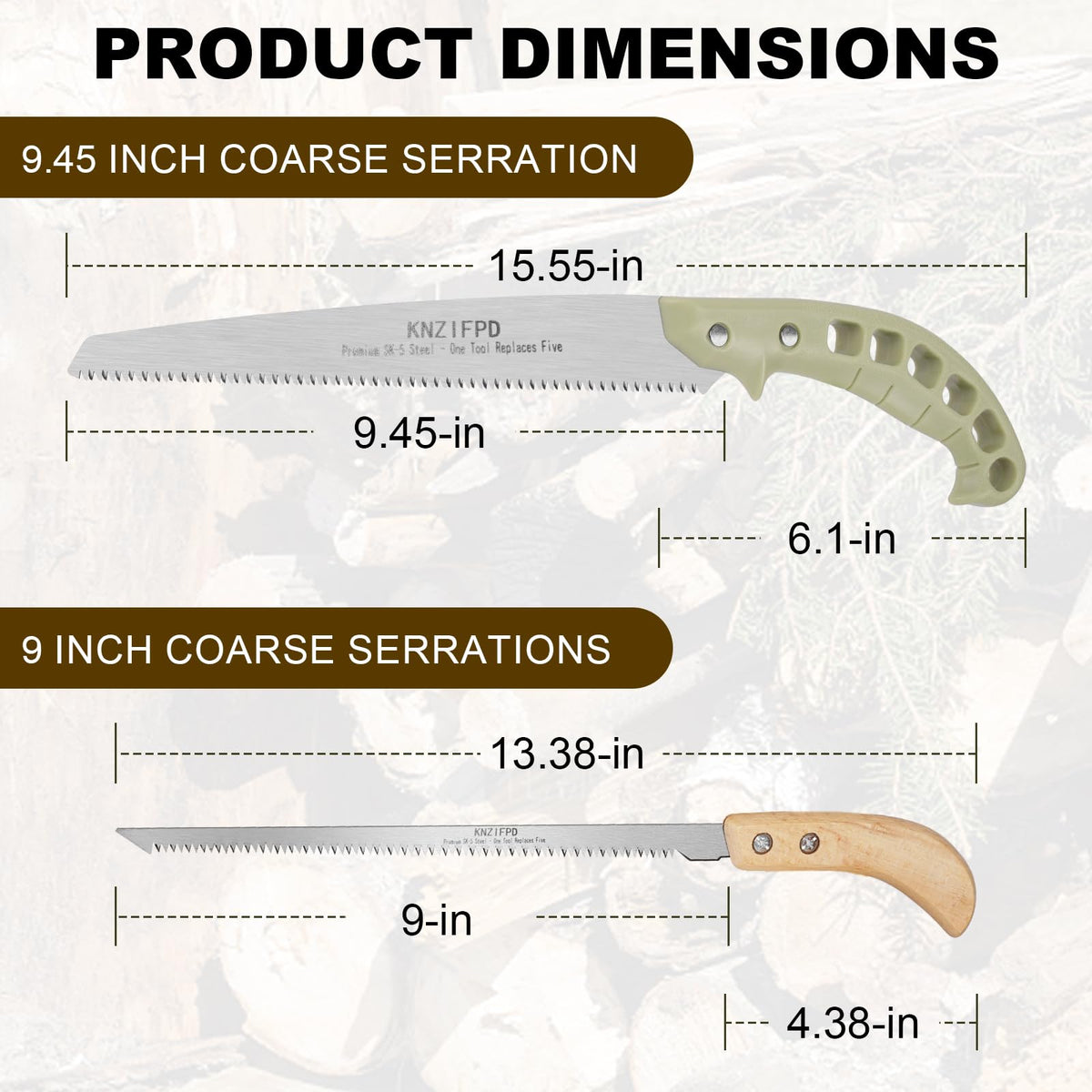 KNZIFPD SK5 steel large blade with excellent wear resistance for tough cuts.