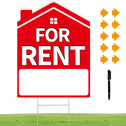 Koalaat 17x13 For Rent Sign front view for high-visibility curb advertising.