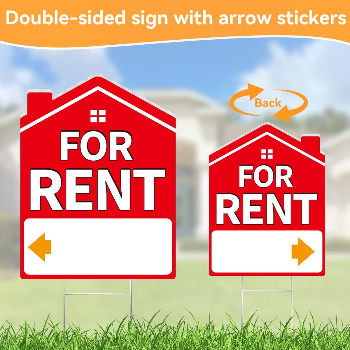 Koalaat For Rent Sign Arrow stickers guide renters to your property.