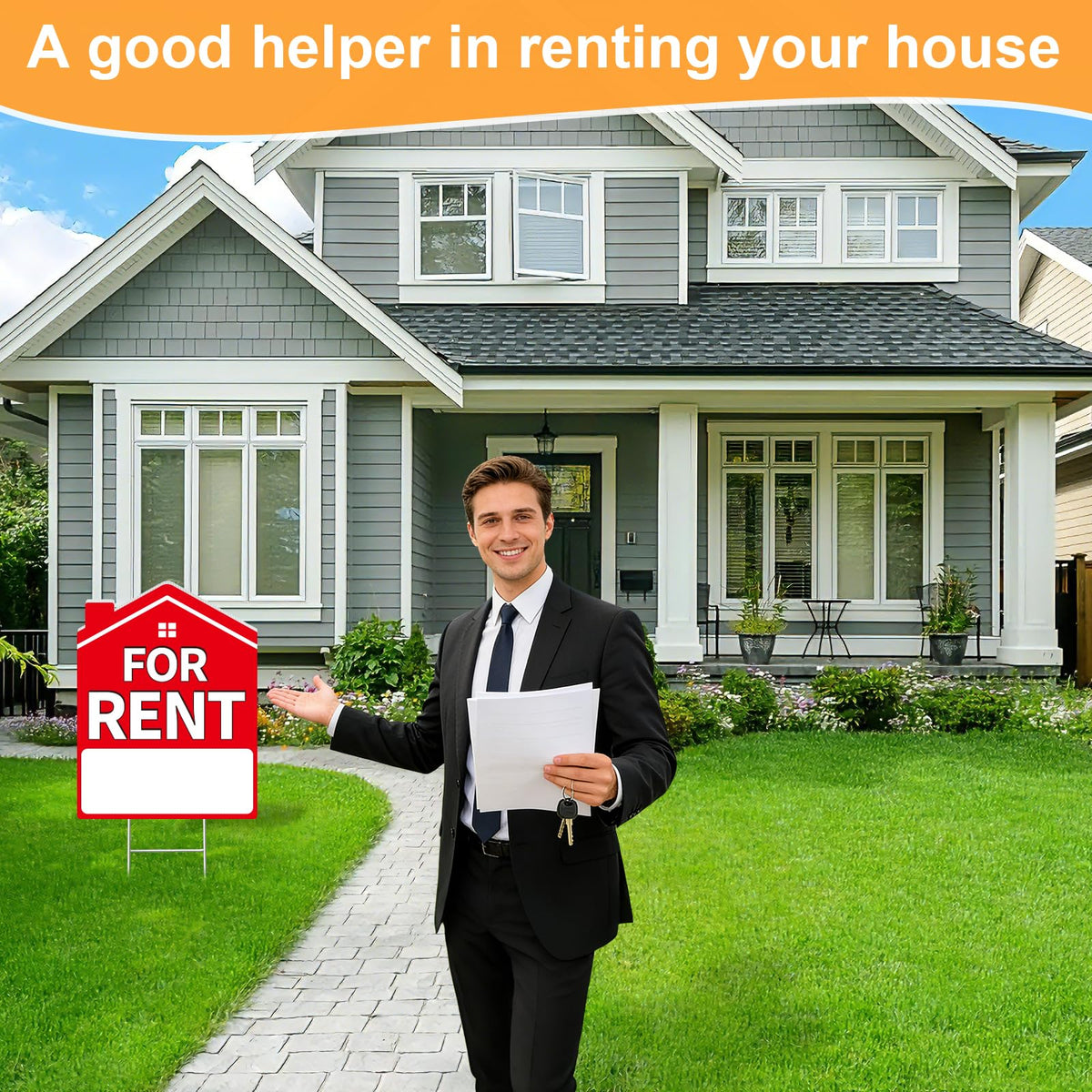 Koalaat For Rent Sign double-sided design with writable area for contact details.
