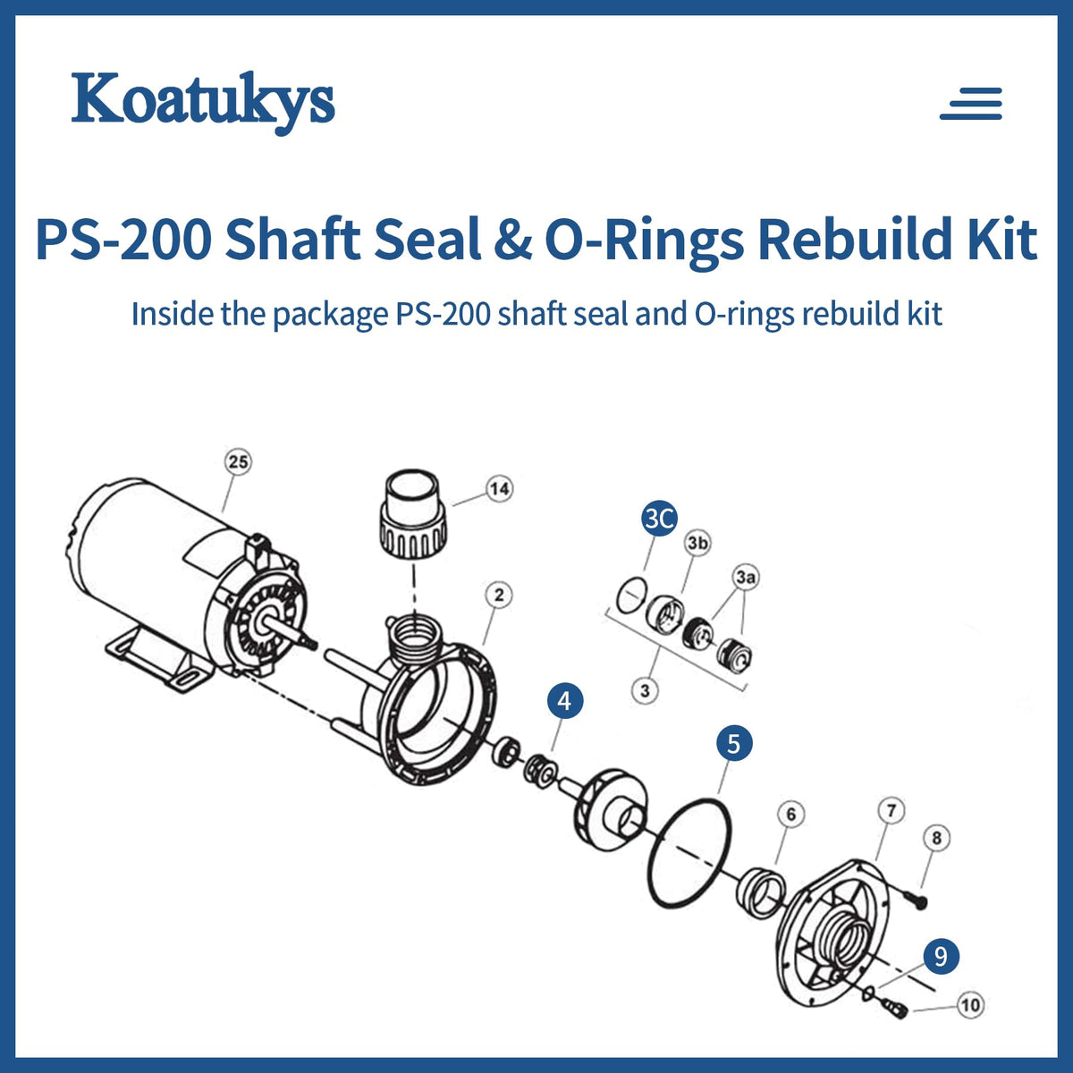 Koatukys PS-200 union O-ring secures connections for long-lasting performance.