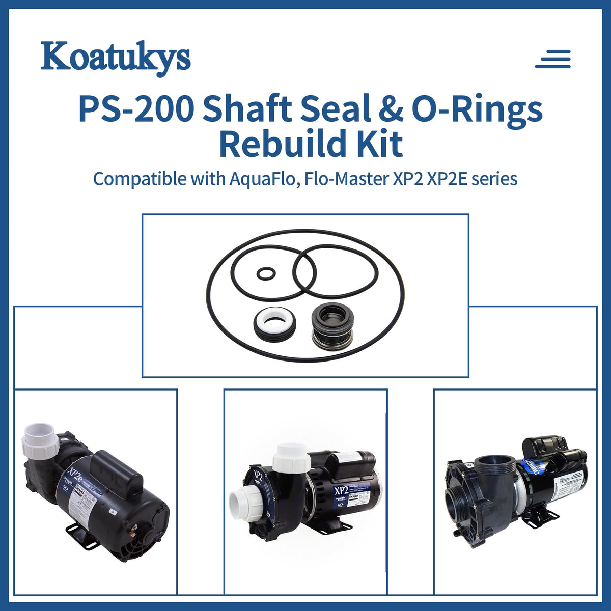 Koatukys PS-200 volute O-ring provides reliable sealing around the pump housing.