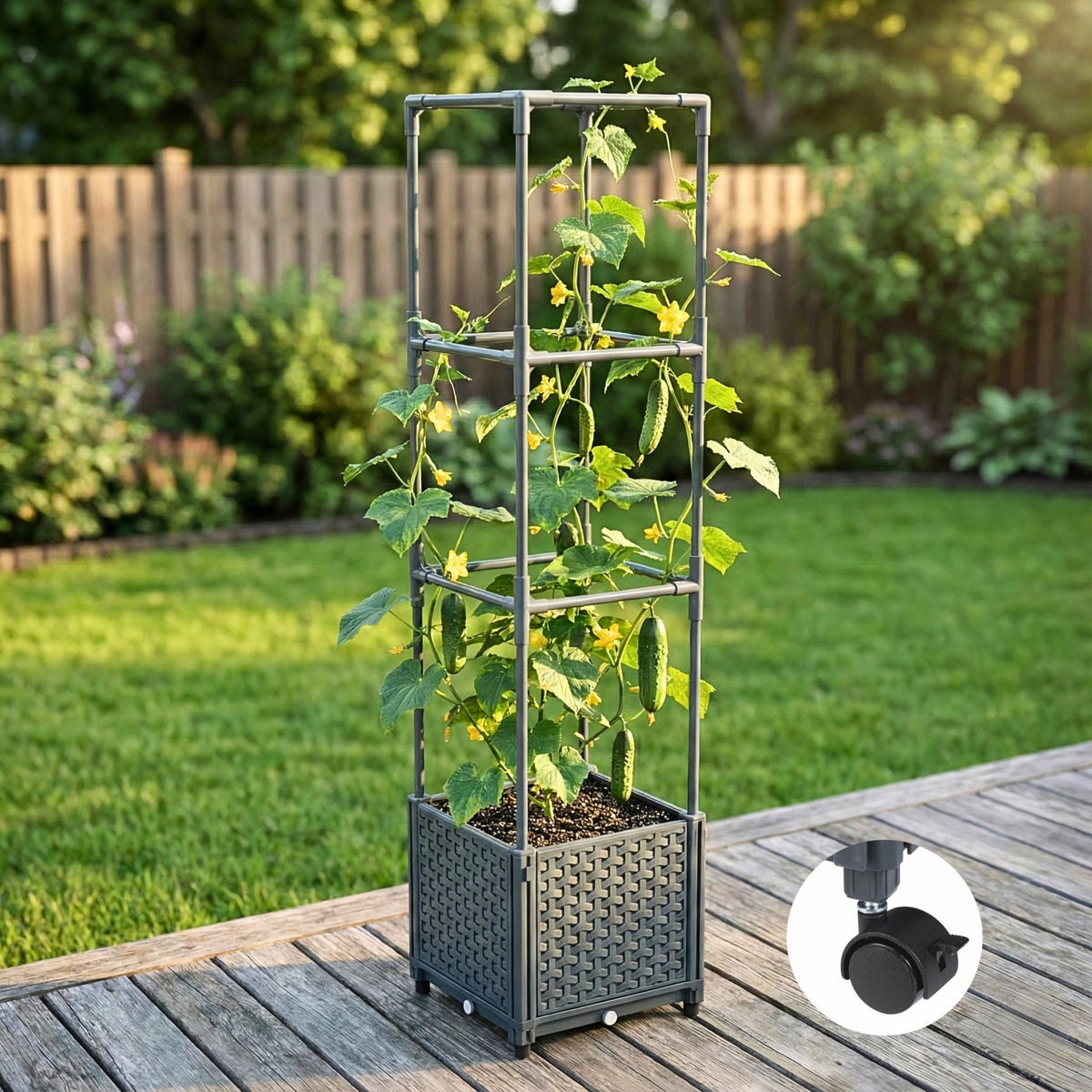 KOBAZ alloy steel trellis offers durable plant support for heavy vines