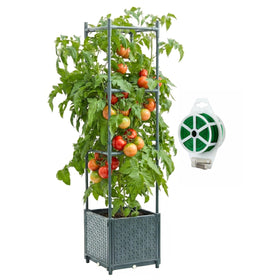 KOBAZ raised garden bed with tomato planter box and trellis for easier outdoor gardening