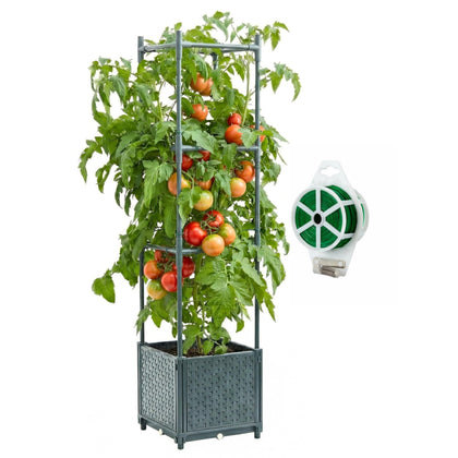 KOBAZ raised garden bed with tomato planter box and trellis for easier outdoor gardening