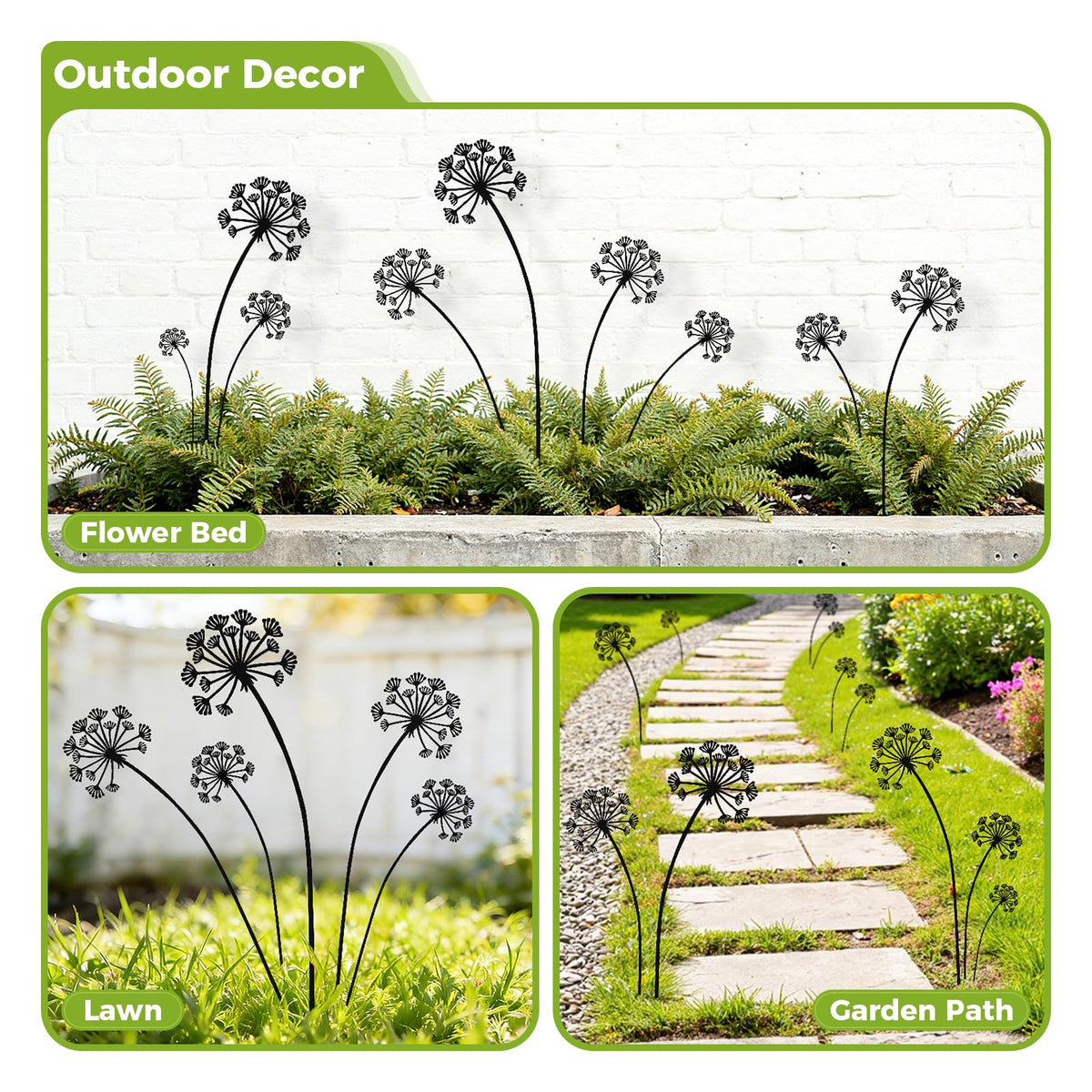 KODIBO dandelion stake installs quickly by pressing into soil