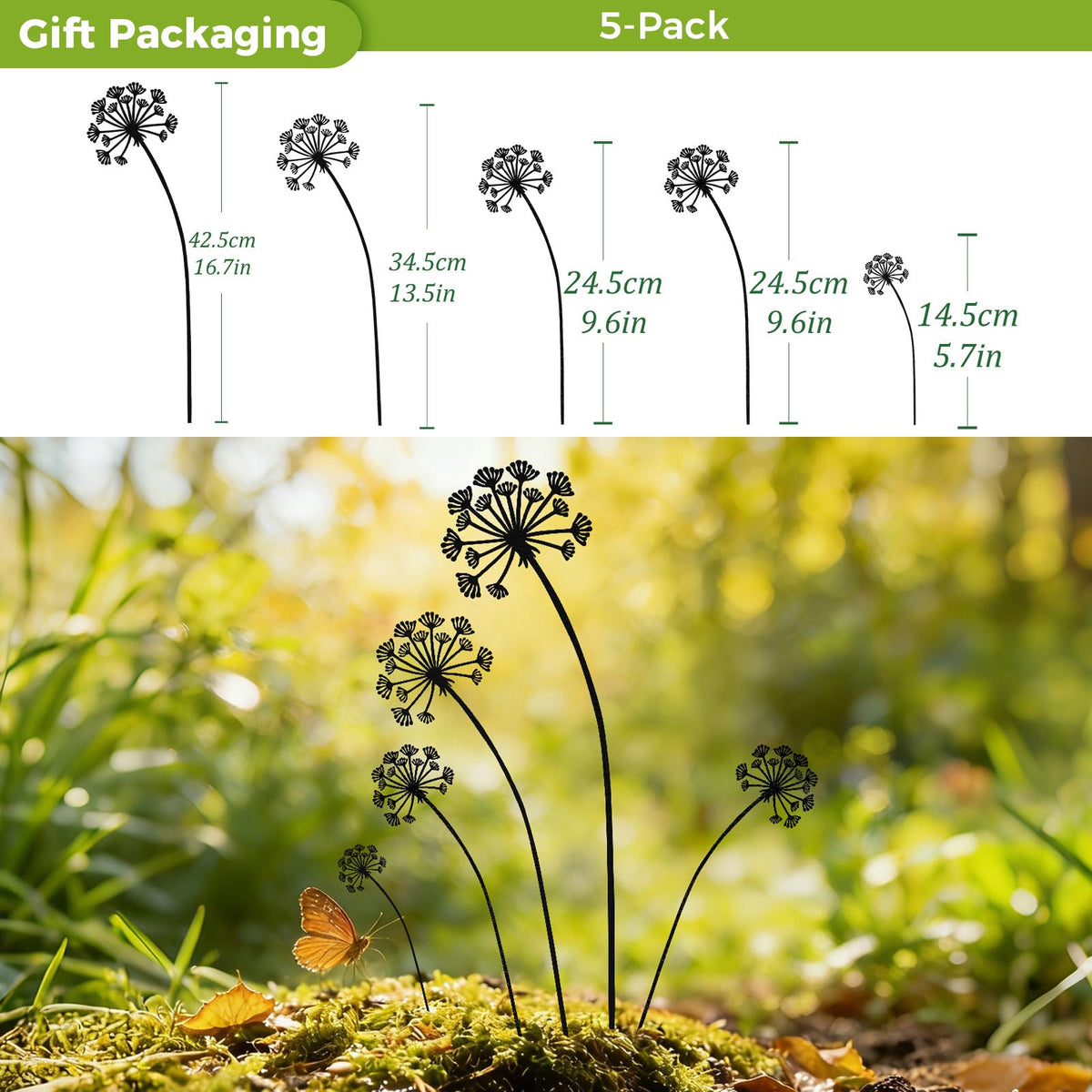 KODIBO dandelion stake in planter adds minimalist interior decor