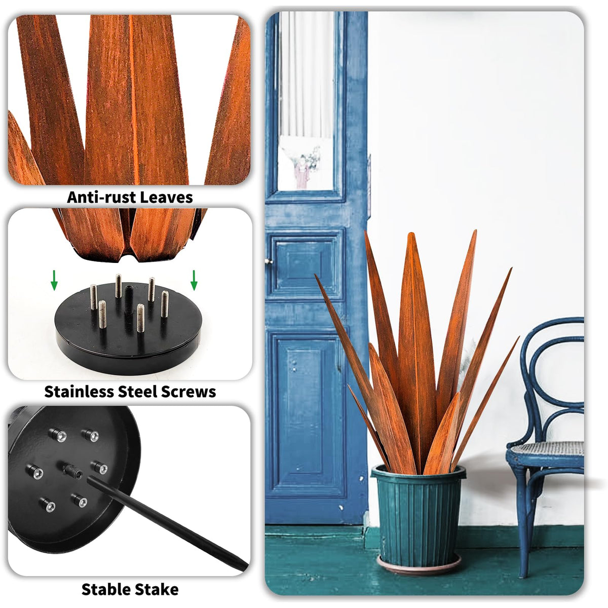 KODIBO indoor or outdoor metal art complements patios, porches, or entryways.