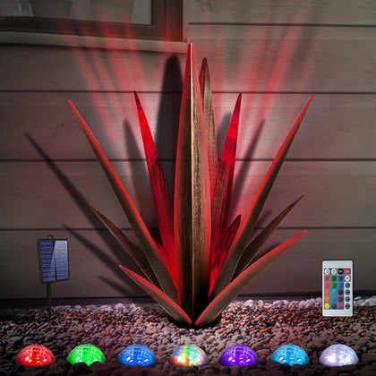 KODIBO large tequila rustic sculpture enhances outdoor patios with bold, hand-painted metal artistry.