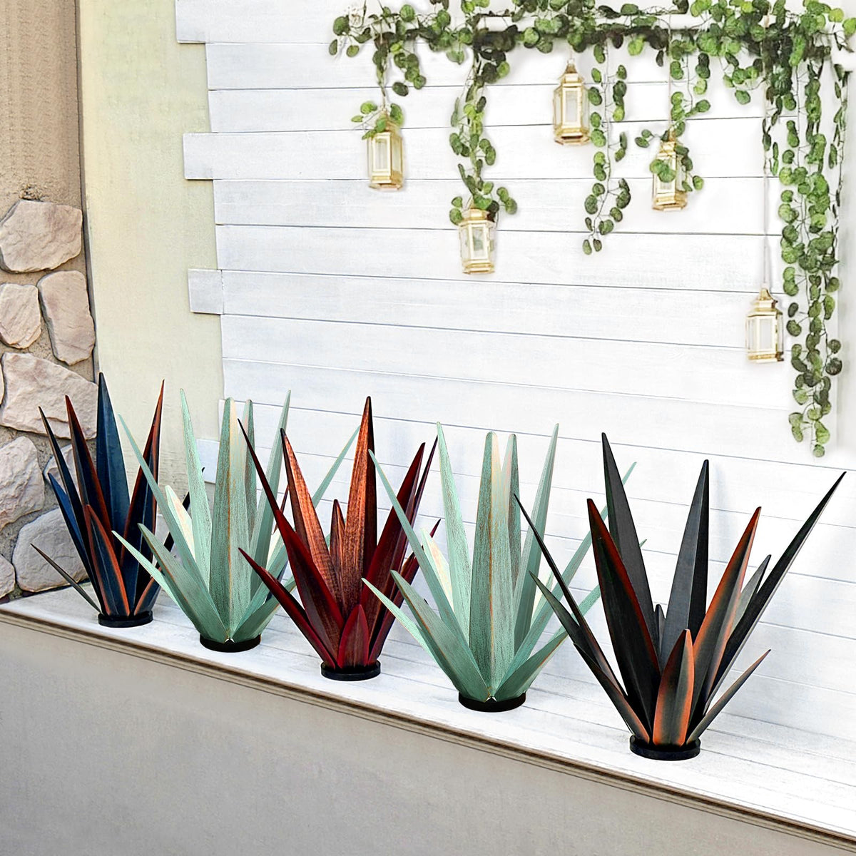 KODIBO rustic tequila sculpture creates a striking outdoor focal point