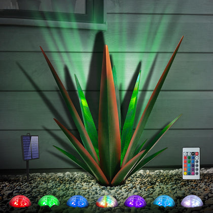 KODIBO Tequila Rustic Sculpture with hand-painted green finish for standout garden decor.