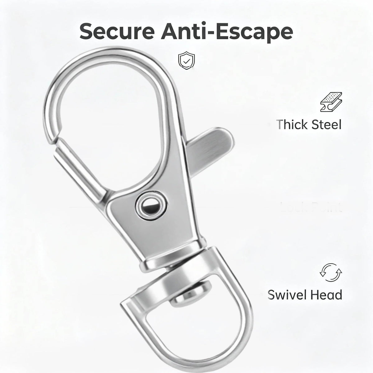 Kodrily easy to use clasp locks quickly without tools.