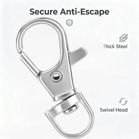 Kodrily easy to use clasp locks quickly without tools.