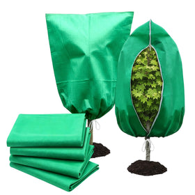 KOEVSU frost blanket with zipper-drawstring for outdoor plant cover, protects against frost and wind