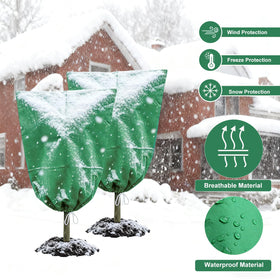 KOEVSU frost blanket on shrubs and trees provides durable outdoor frost protection