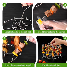 Kofebe air fryer skewers rack is easy to clean and sanitize