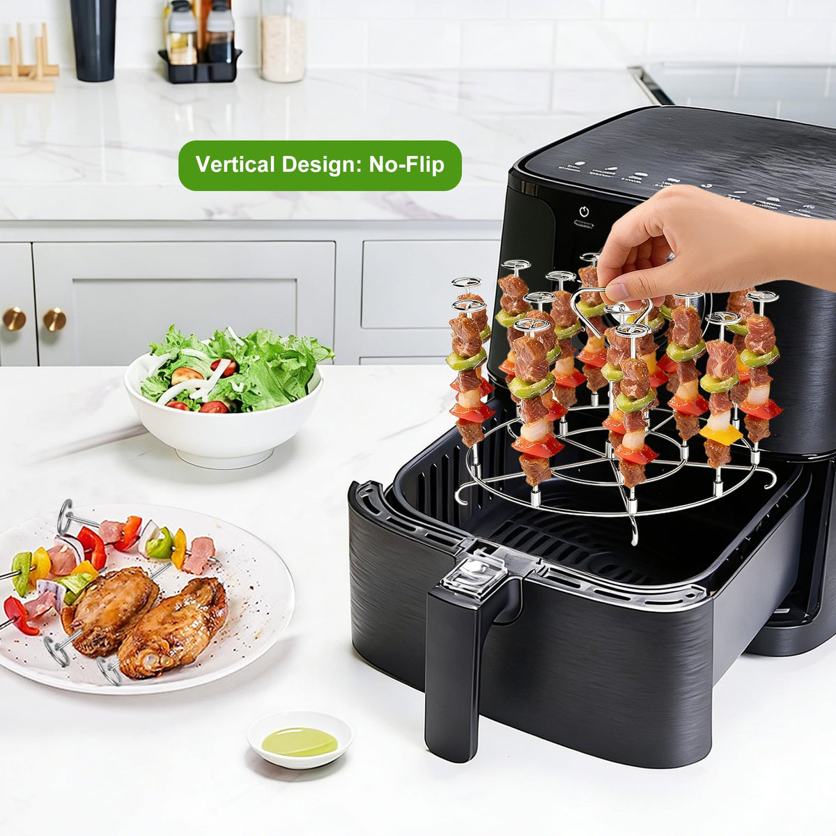Kofebe kabob skewers holder versatile for steamers and grills