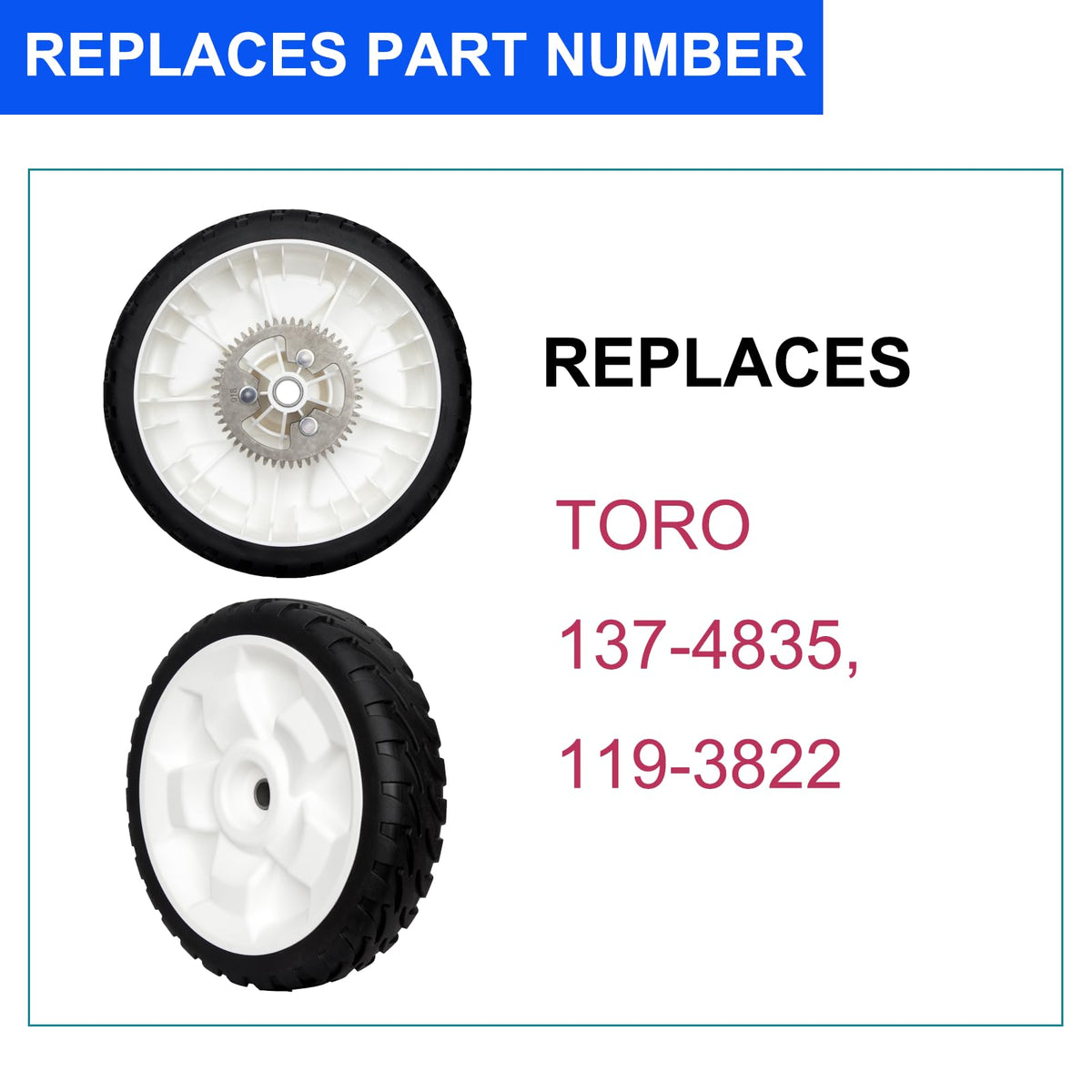 KOFINAM rubber tread close-up for reliable traction across lawns.