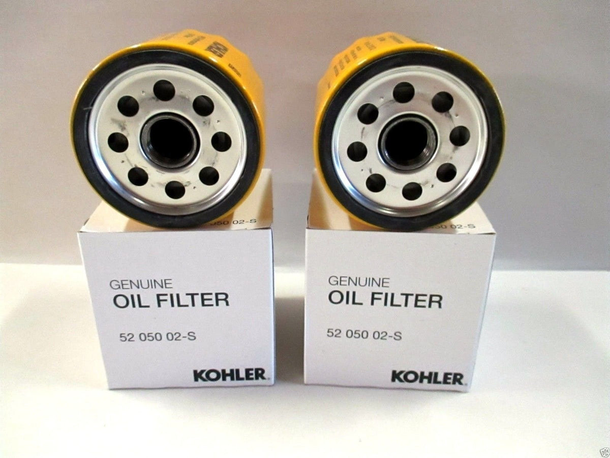 Kohler 52-050-02-S two-pack engine oil filter pack ready for replacement