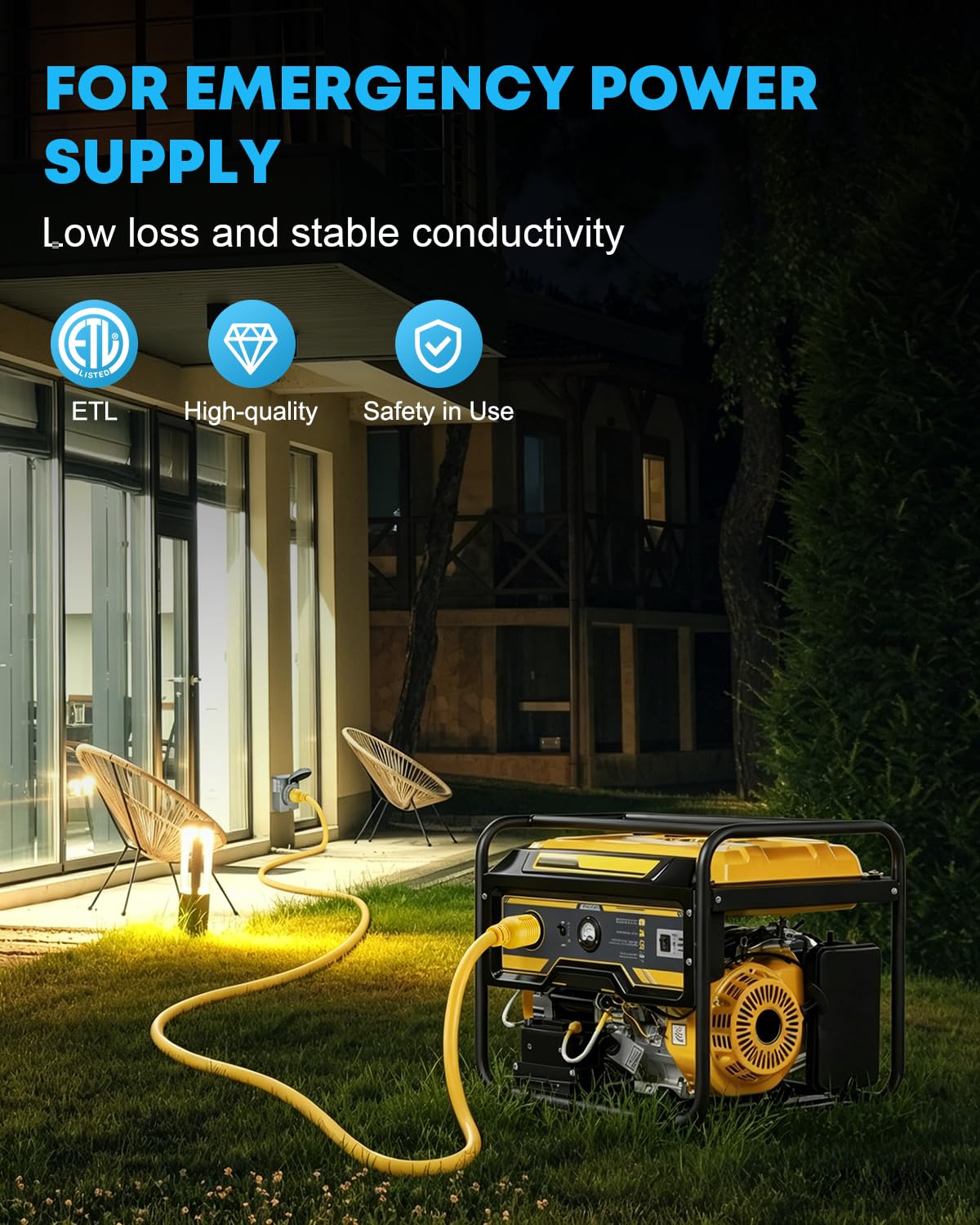 Kohree setup with transfer switch compatibility for safe generator operation.
