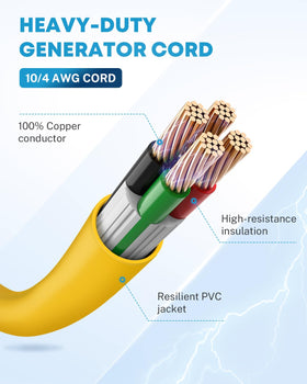 Kohree weatherproof generator cord withstands rain and snow for dependable power.