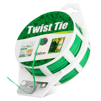 Koimsec garden twist tie with cutter fixing plants to a trellis
