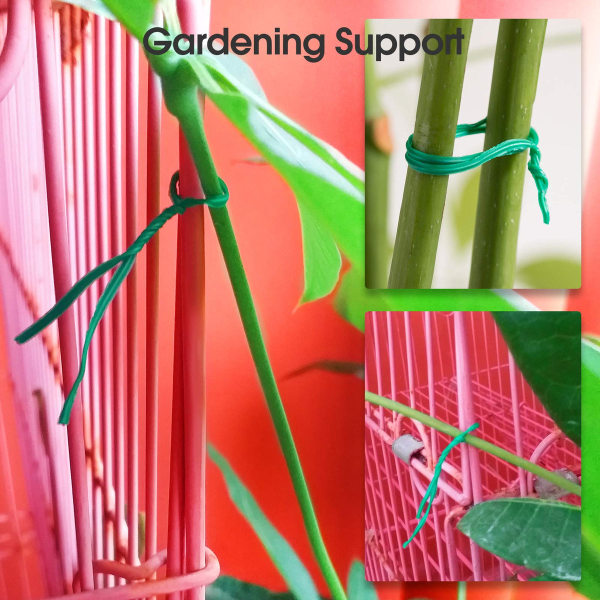 Koimsec green tie supports plant stems discreetly