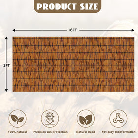KOIUEYW closeup weave — natural texture from hand-woven bamboo reeds.