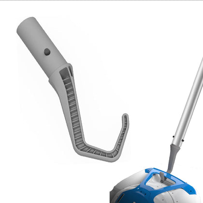 Kokido retrieval hook secured to a robotic pool cleaner for easy lift from water