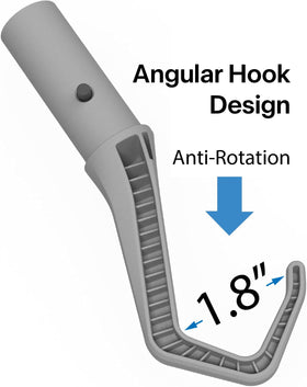 Kokido retrieval hook demonstrating universal pole compatibility for versatile cleaning